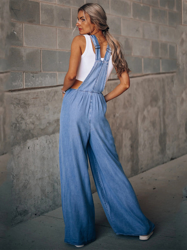 Denim Jean Jumpsuit Overalls - Pantsuits Jumpsuit