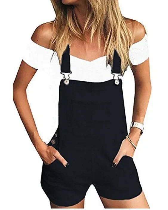 Denim Bib Short Overalls - Must-Have Rompers for the Season