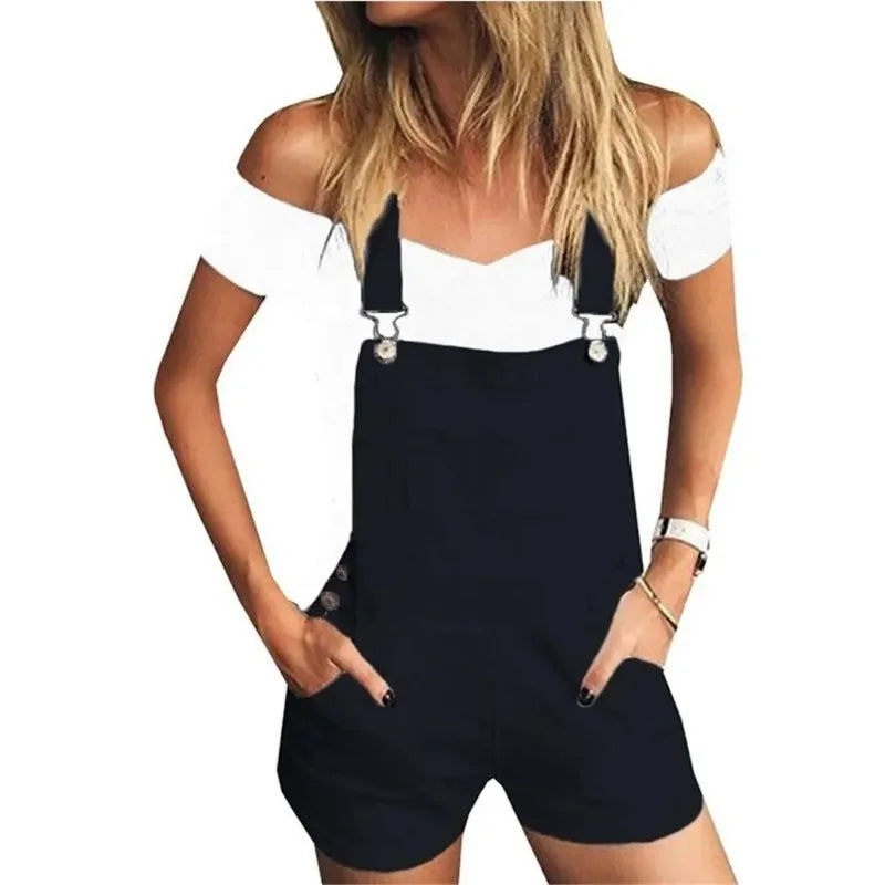 Denim Bib Short Overalls - Must-Have Rompers for the Season