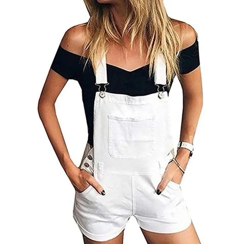 Denim Bib Short Overalls - Must-Have Rompers for the Season