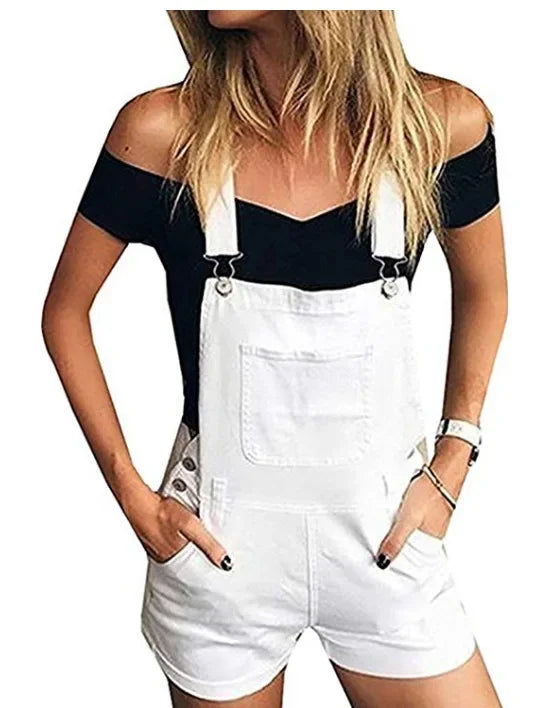 Denim Bib Short Overalls - Must-Have Rompers for the Season