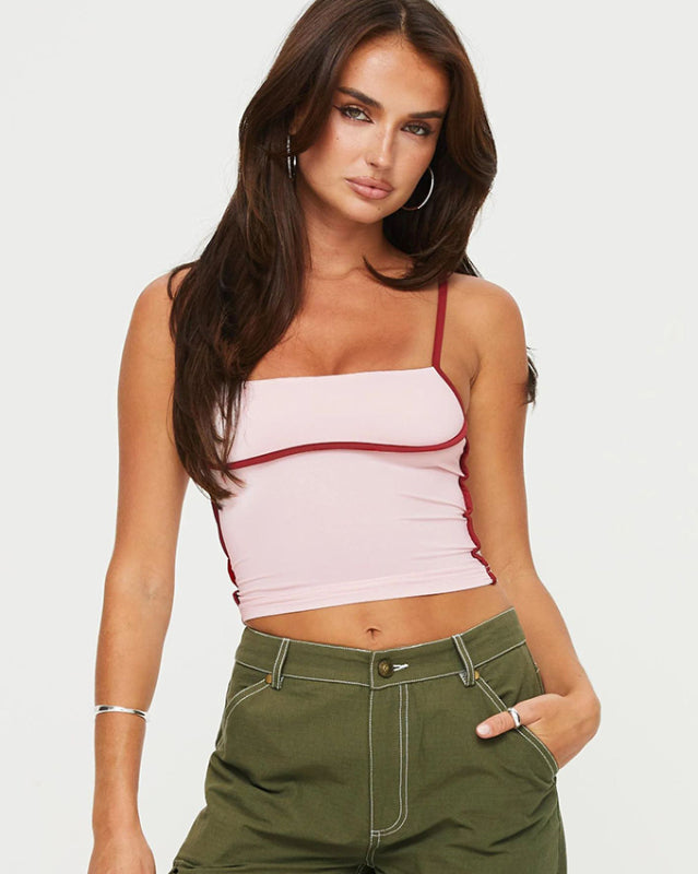 Contrast Binding Cami Top for Women in Slim Fit Cami Tops