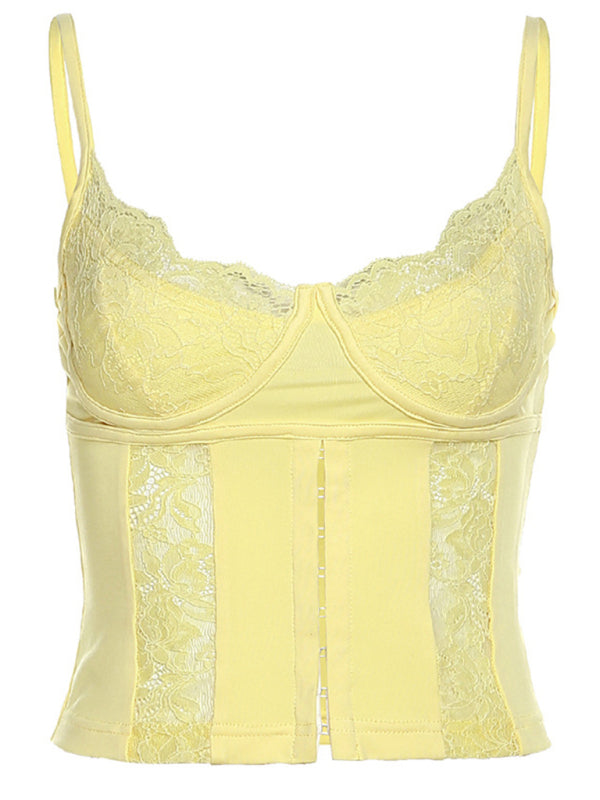 Lace Women's Built-in Bra Cami Bustier Bustiers