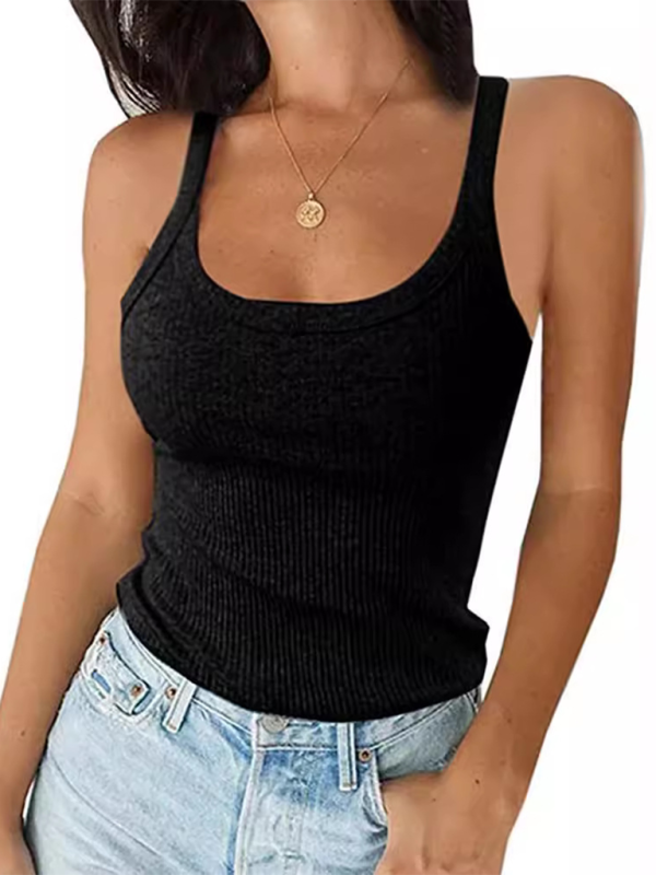 Everyday Essential Women's Ribbed Cami Crop Tank Top Camis