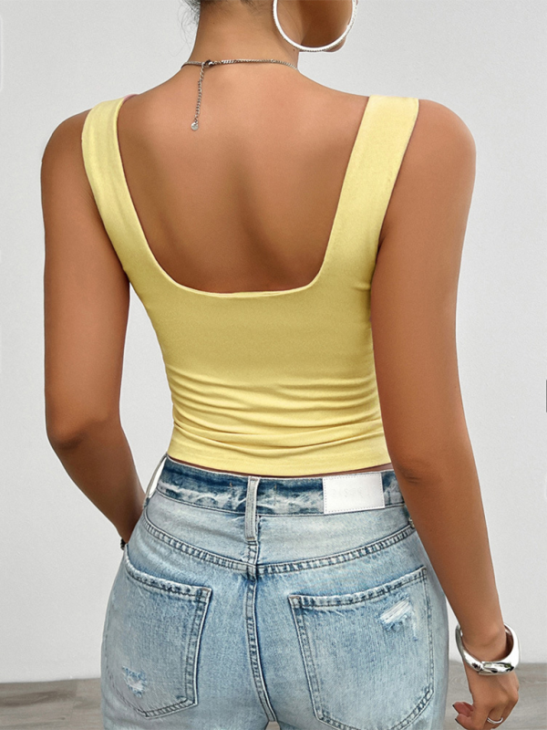 Essential Slim Fit Ruched Bust Cami for Women Camisoles