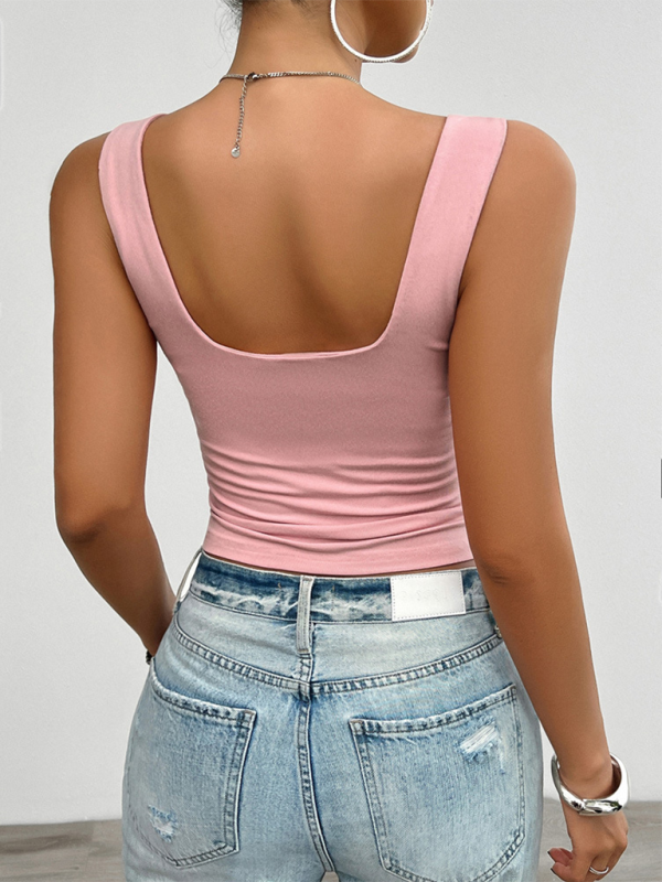 Essential Slim Fit Ruched Bust Cami for Women Camisoles