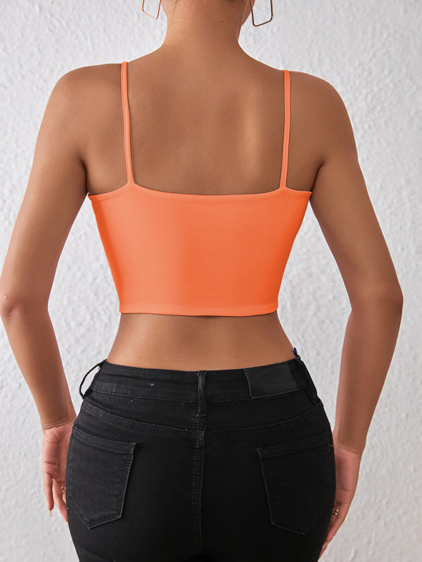 Women's Essential Crop Cami Top Camisoles