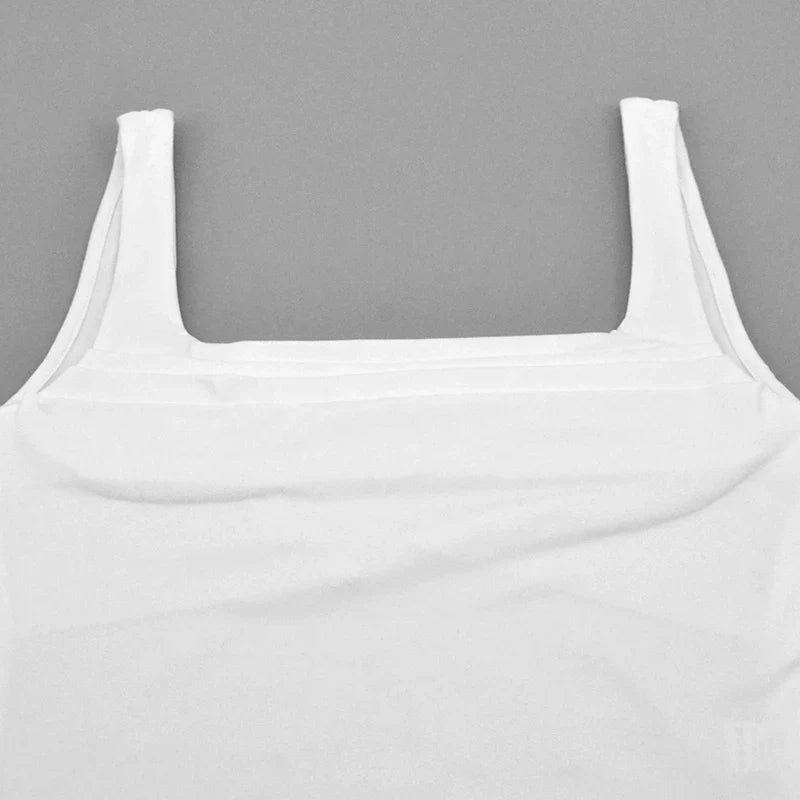 Women Solid Square Neck Sleeveless Top Cami Tops