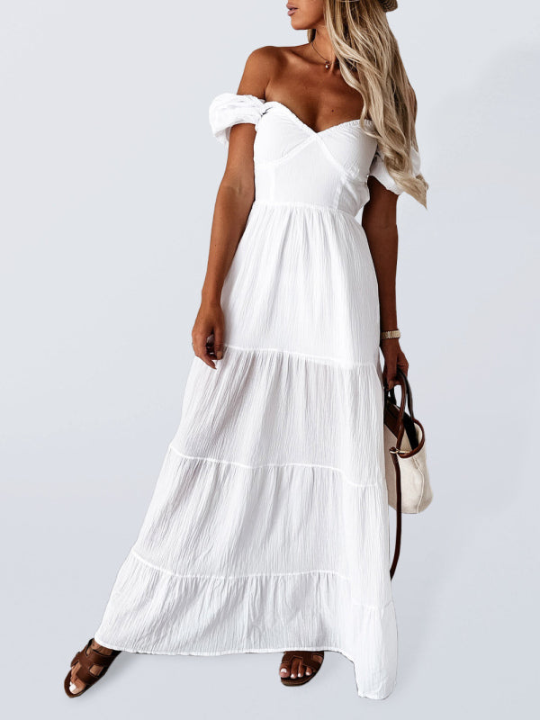 Don't Wait to Feel Beautiful Get Your Tiered Cotton Maxi Dress Today	