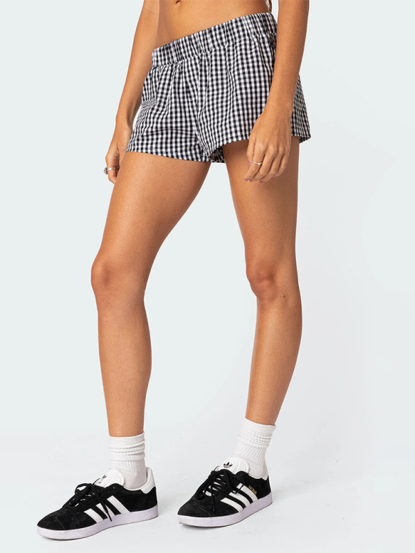 Adventure-Ready Plaid Lounge Shorts for Sunlit Days Beach Shorts