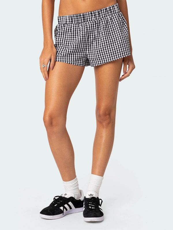 Adventure-Ready Plaid Lounge Shorts for Sunlit Days Beach Shorts