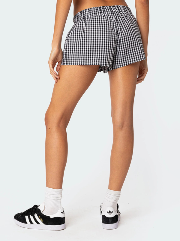 Adventure-Ready Plaid Lounge Shorts for Sunlit Days Beach Shorts