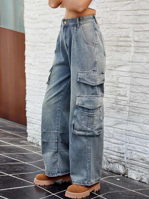 Explorer's Essential Modern Denim Cargo Pants Cargo Pants