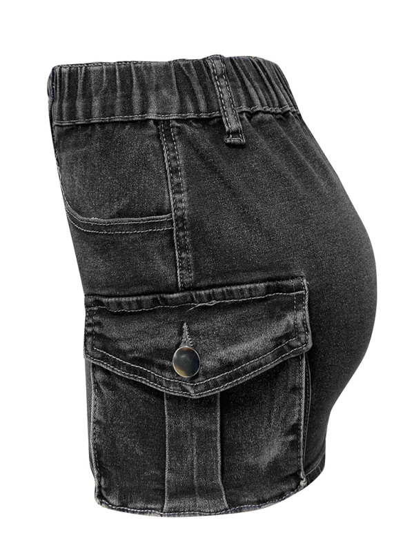 Urban Cargo Style Edgy Mini Denim Skirt for Trendy Looks Denim