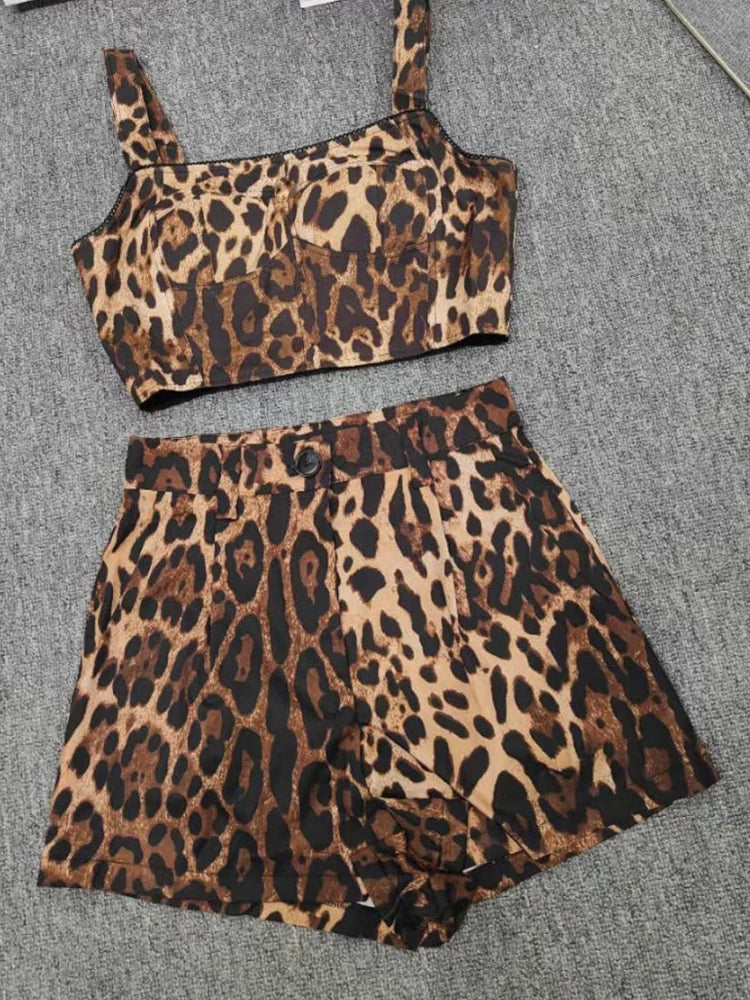 Leopard Animal Print Summer Set - Stylish & Comfortable	