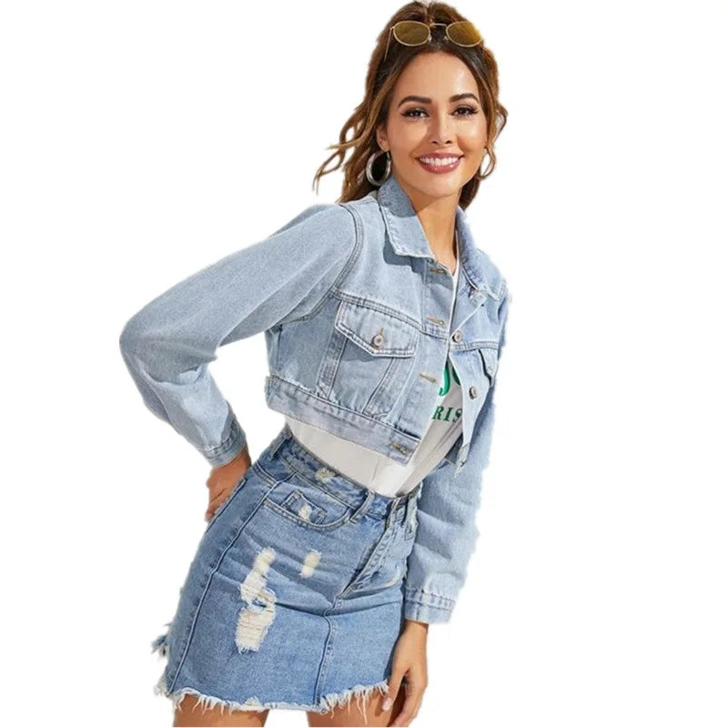 Women's Edgy Denim Jacket Denim Jackets