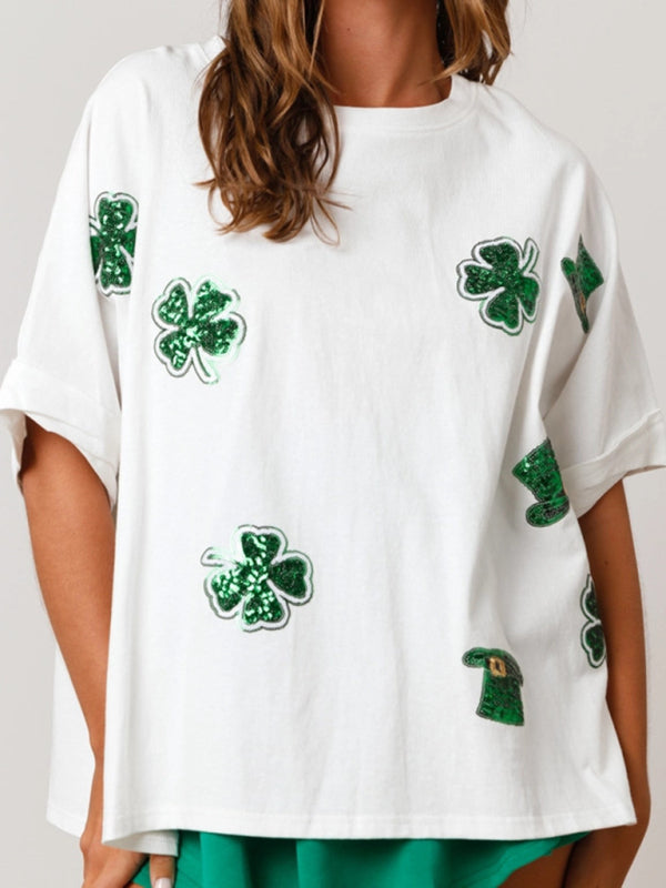 Chic St. Patrick’s Day Oversized Tee – Festive & Comfy | Festive Tees