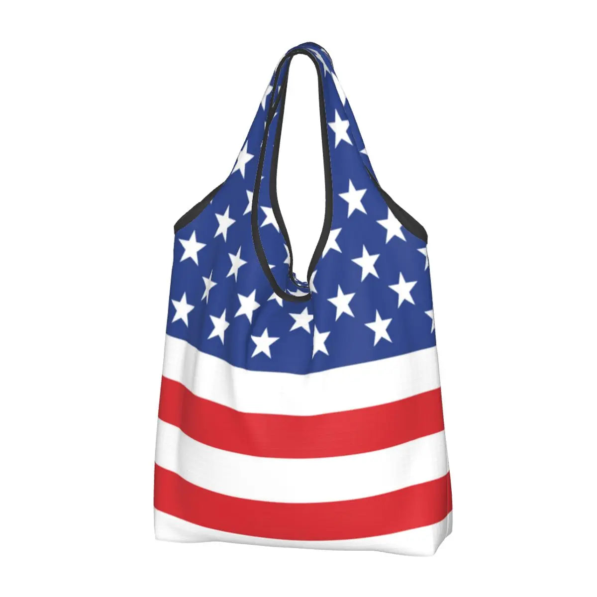 Patriotic American Flag Shopping Bag for Casual Use