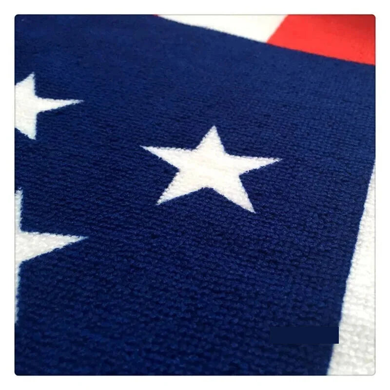 American Flag Print Microfiber Beach Towel - Quick Dry | Towels