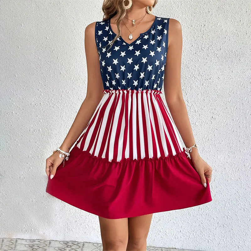 American Flag Dress for Patriotic Parties Patriotic Dress