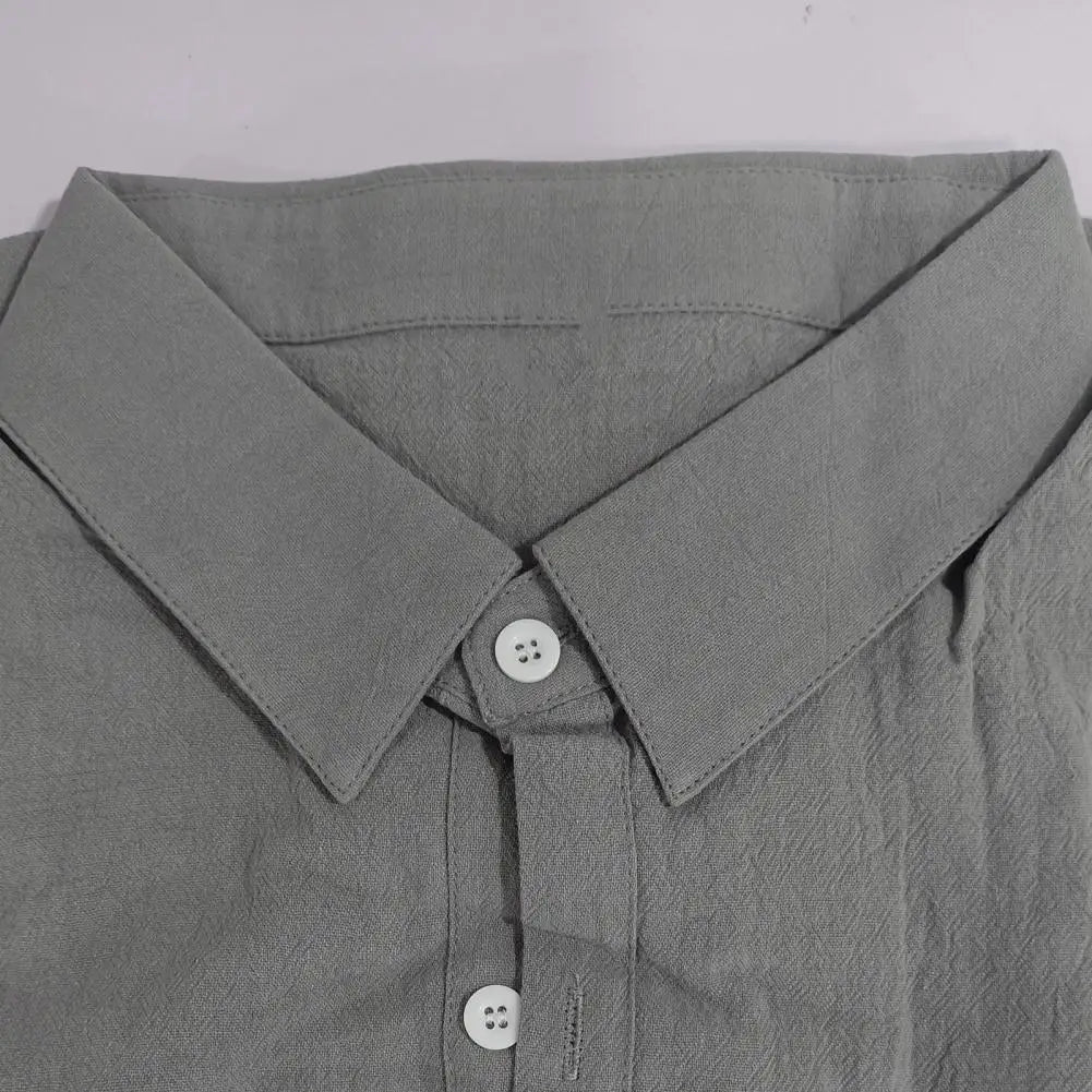 Men Lightweight Summer Shirt in Cotton-Linen Men Shirts