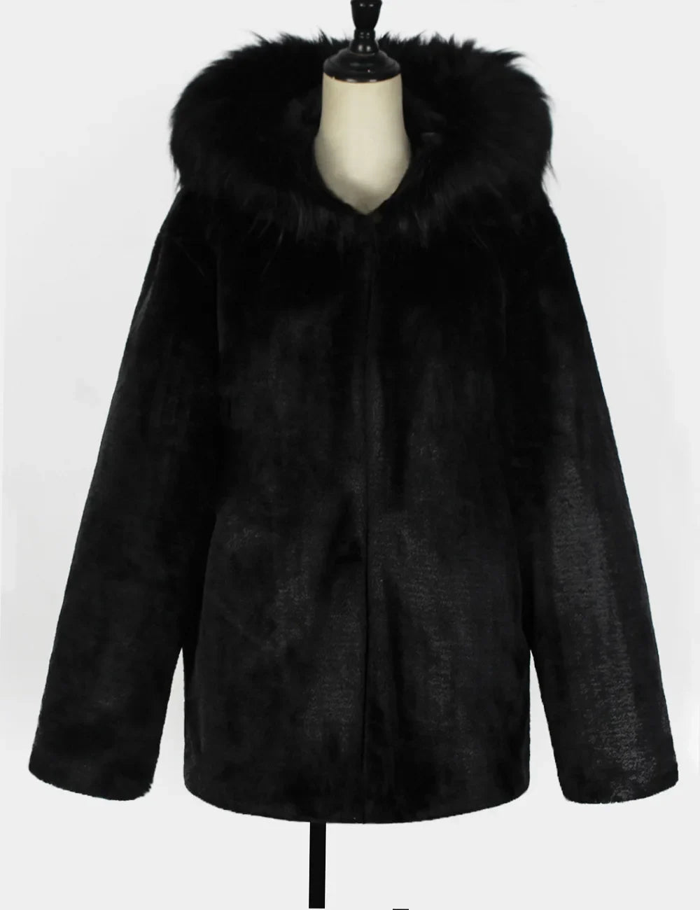 Winter Hooded Faux Fur Coat for Men Men Jackets