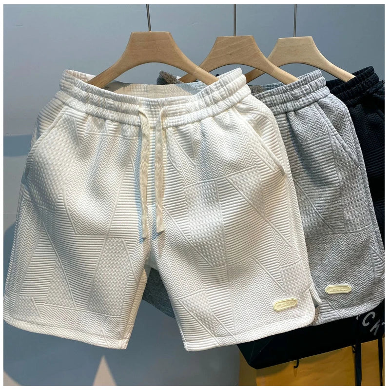 Textured Men's Summer Shorts for Sporty Looks Men Shorts