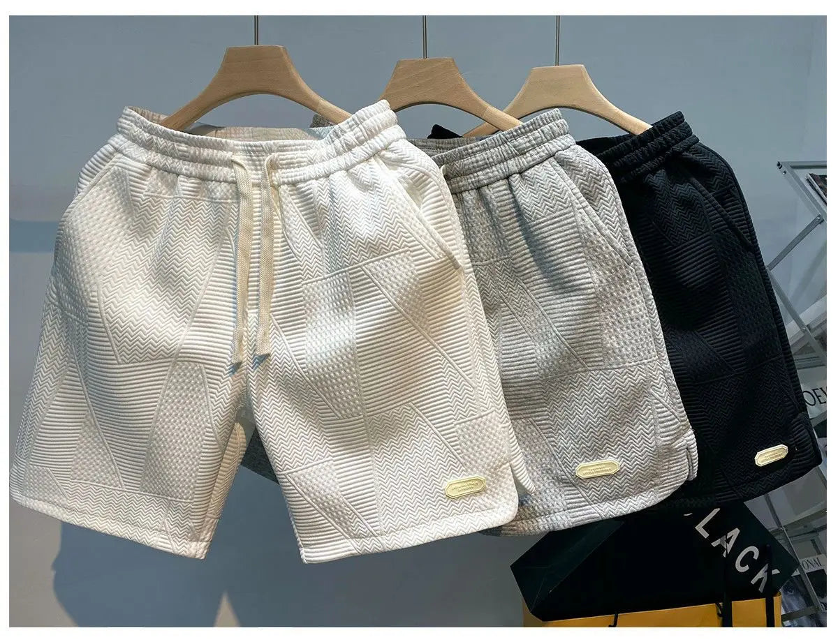 Textured Men's Summer Shorts for Sporty Looks Men Shorts