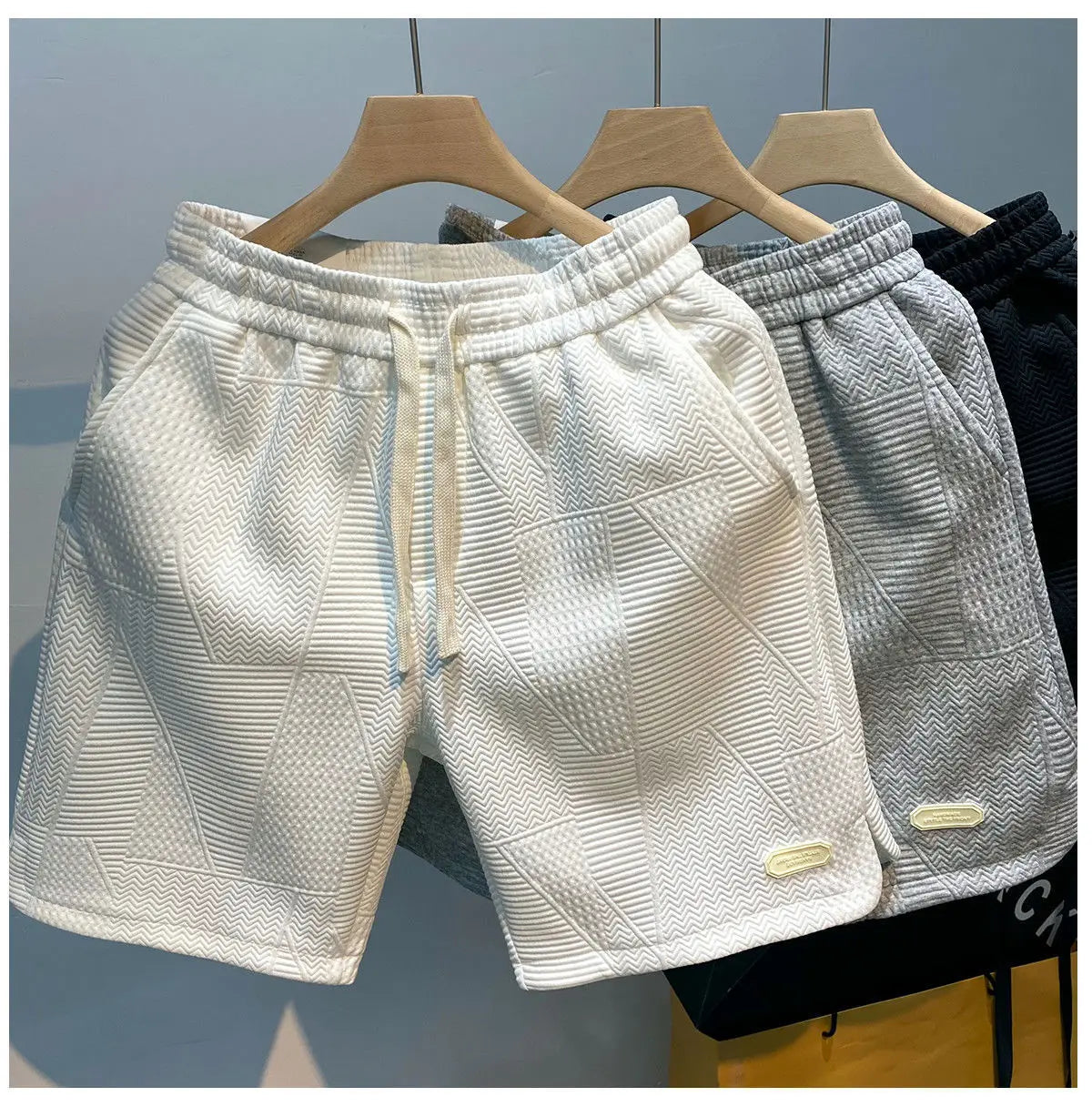 Textured Men's Summer Shorts for Sporty Looks Men Shorts