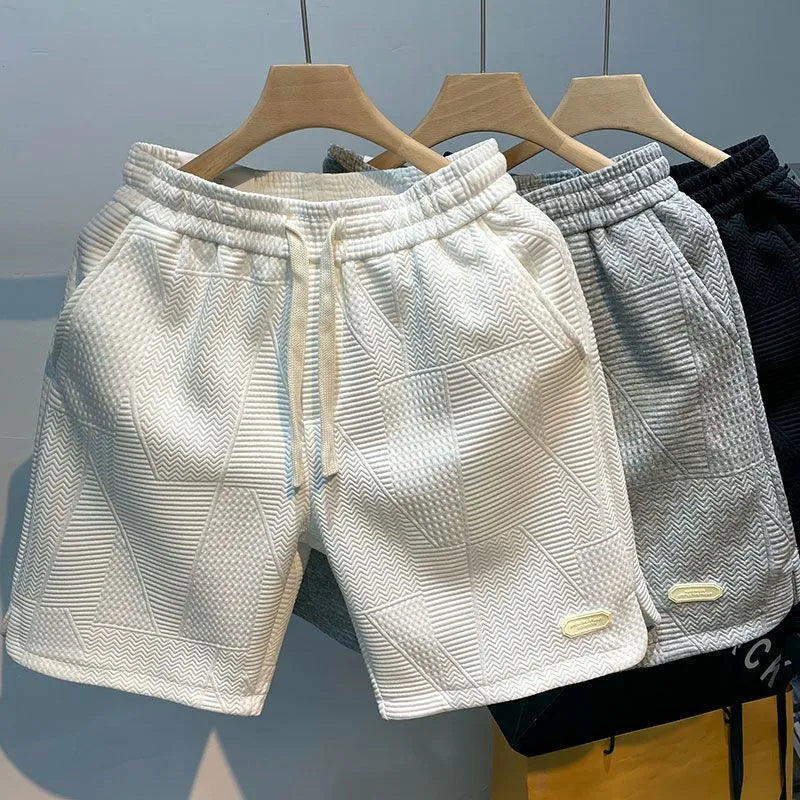 Men's Modern Textured Shorts - Trendy Summer Fit