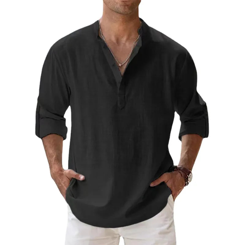 Men's Casual Cotton Linen Shirt - Summer Essential