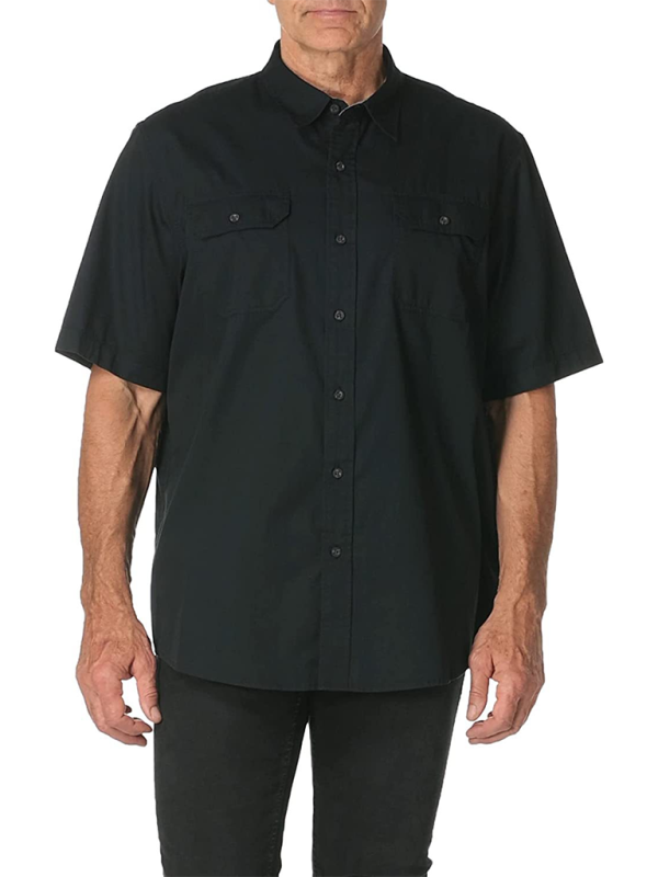 Men's Classic Cotton Shirt – Short Sleeve, Casual Fit | Shirts