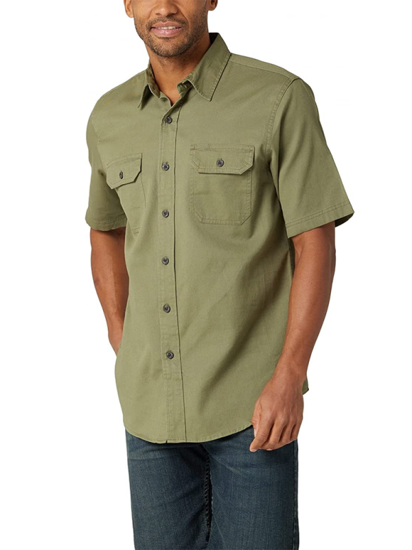 Men's Classic Cotton Shirt – Short Sleeve, Casual Fit | Shirts