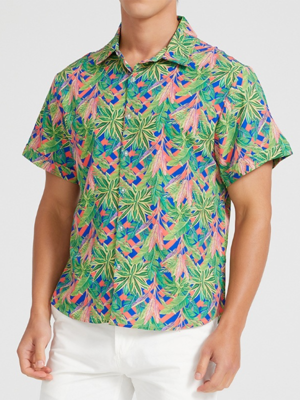 Men's Tropical Print Shirt – Lightweight Summer Style