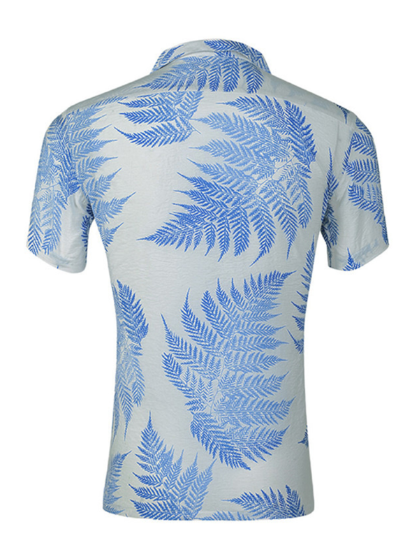 Beachwear Hawaiian Shirt with Notch Lapel for Men Men Shirts