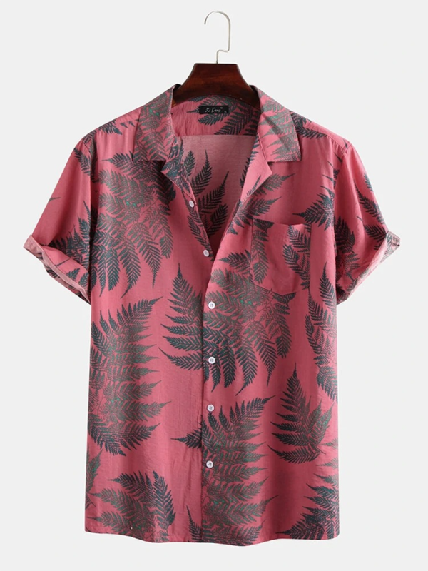 Hawaiian Cotton Shirt for Men – Summer Beachwear