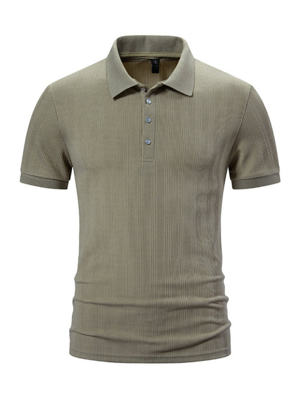 Textured Polo Shirt for Men's Everyday Wear Polos