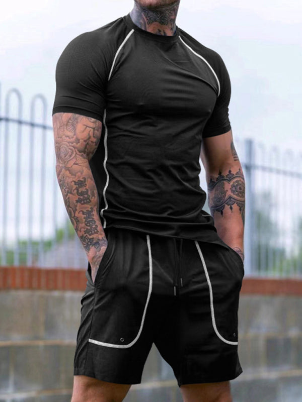 Men's Sporty Shorts & T-Shirt Set - Activewear Outfit | Sporty Outfits