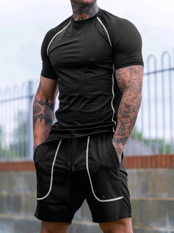 Men's Sporty Shorts & T-Shirt Set - Activewear Outfit | Sporty Outfits