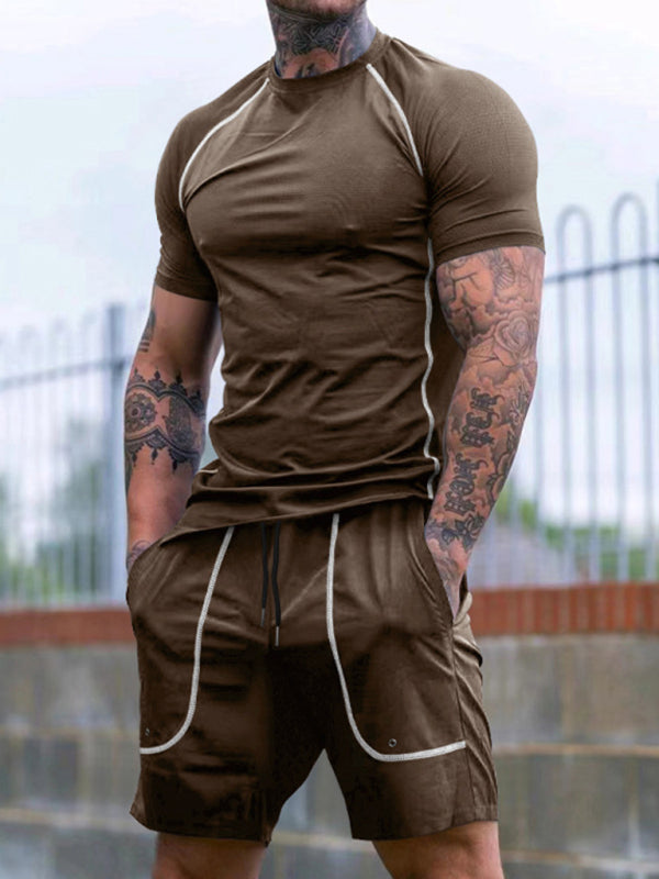 Men's Sporty Shorts & T-Shirt Set - Activewear Outfit | Sporty Outfits