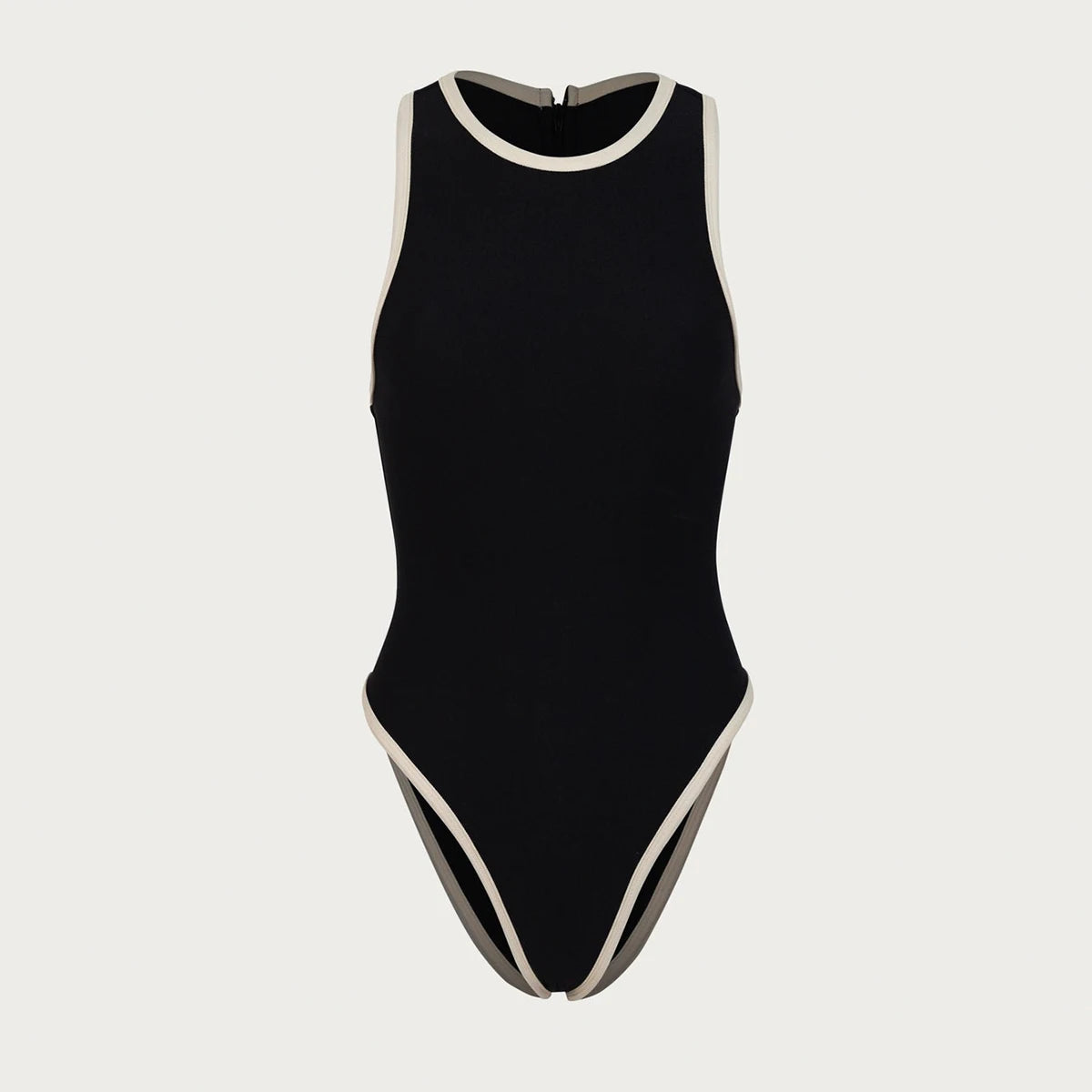 Elegant Women's Sporty Monokini with Sleek Piping | Swimsuits