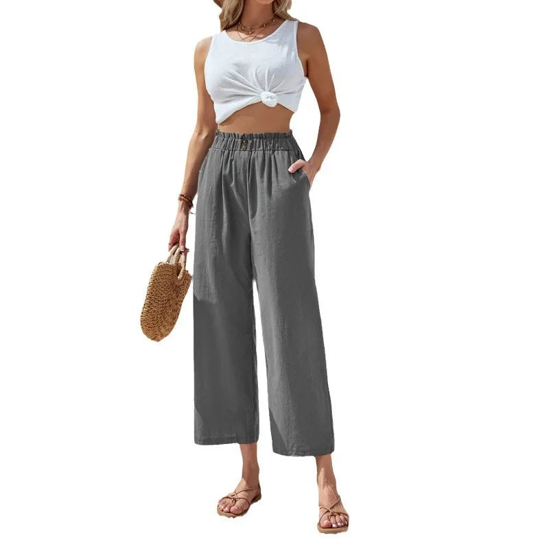 Casual Elastic Waist Lounge Pants for Women | Summer Pants