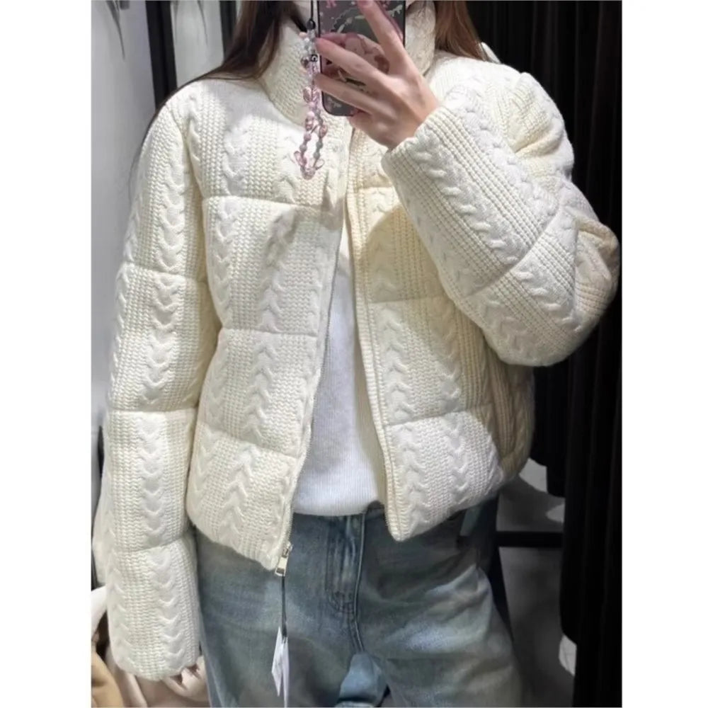 Women's Casual Jacket with Zip-Up Front and Cozy Cotton Insulation | Down Jackets