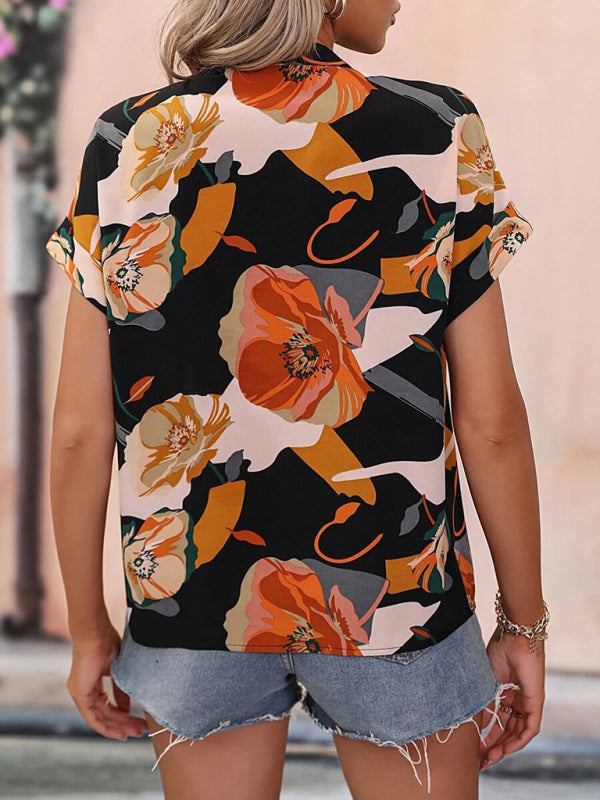 Women's Floral Print T-shirt - A Perfect Casual Top for Any