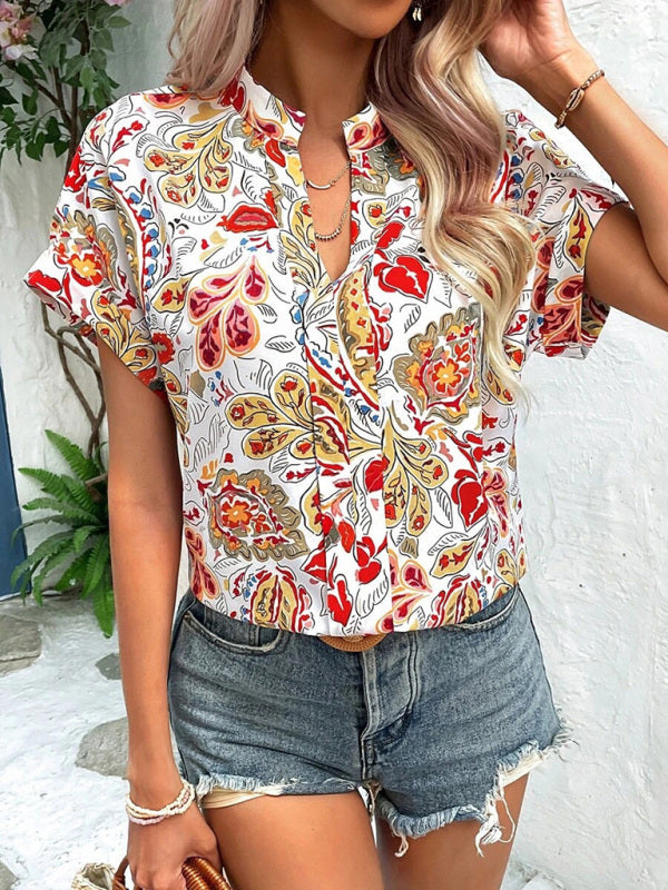 Women's Floral Print T-shirt - A Perfect Casual Top for Any