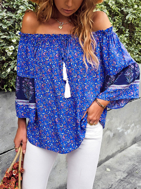 Bohemian Floral Off-Shoulder Top for Women | Casual Top | Tops