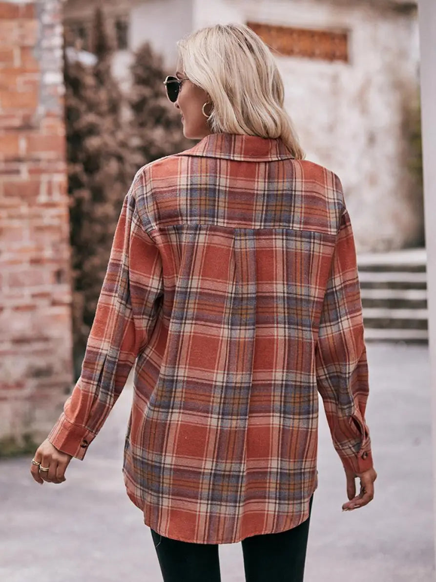 Women's Plaid Shirt with Chest Pocket – Relaxed Fit | Shirts