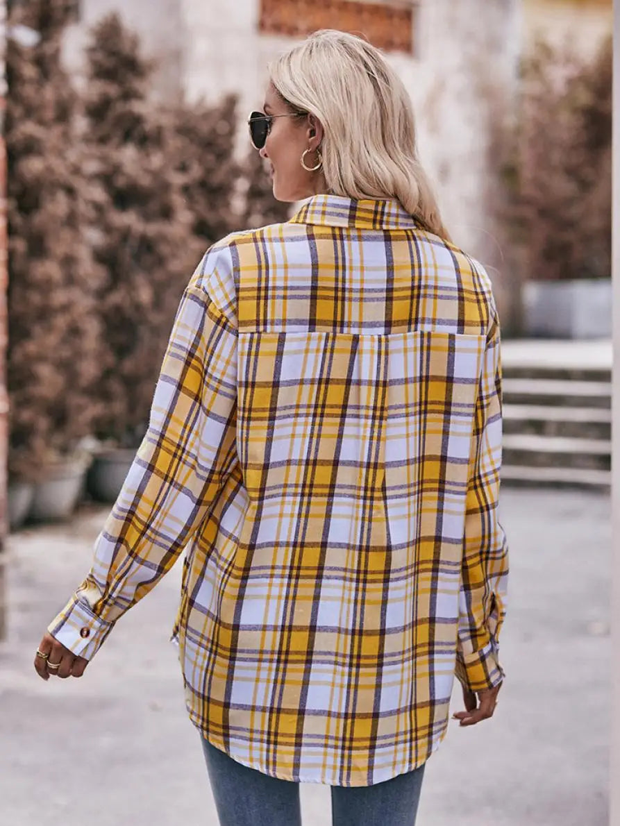 Women's Plaid Shirt with Chest Pocket – Relaxed Fit | Shirts