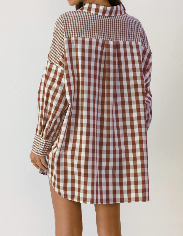 Classic Plaid Style: Long Sleeve Cotton Button-Down Collared