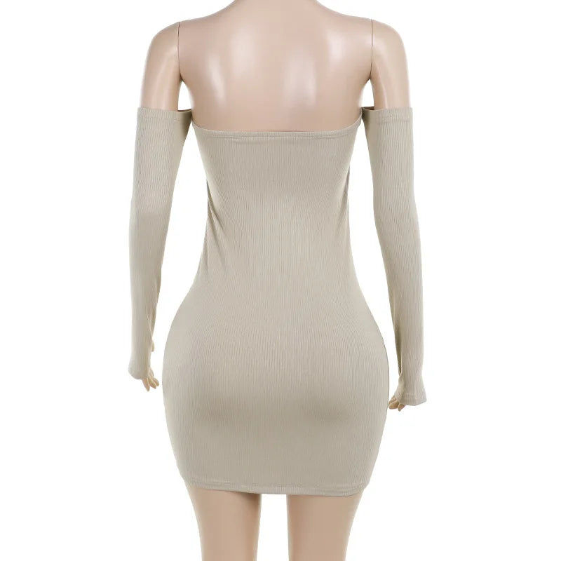 Figure-Flattering Ribbed Mini Dress for Date Nights & Cocktails